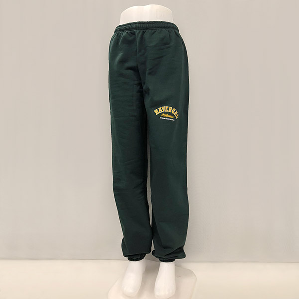 sporty and rich green sweatpants